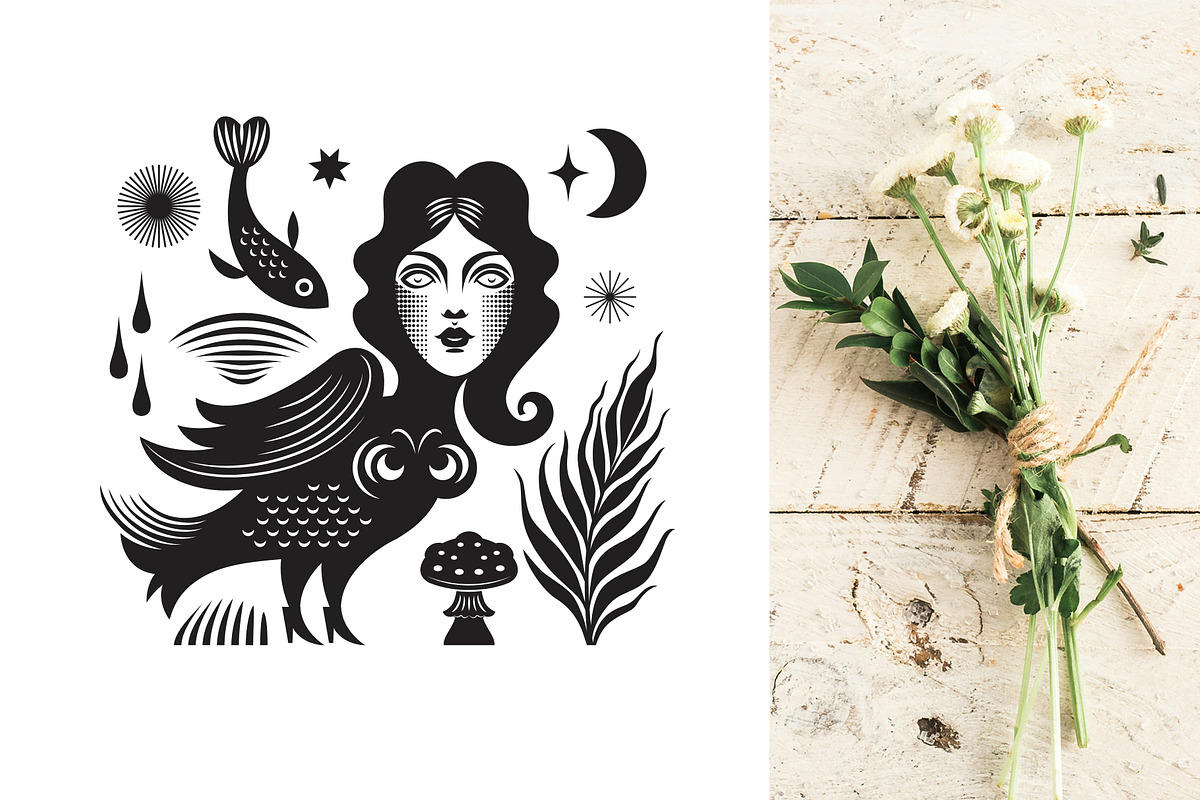 Mystic symbols & signs, a Decorative Illustration by lenlis (Photo 7 of 14)