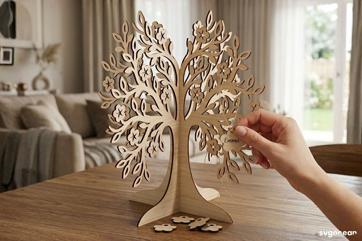 3D Family Tree Stand SVG Bundle, a Decorative Illustration by svgocean (Photo 10 of 14)