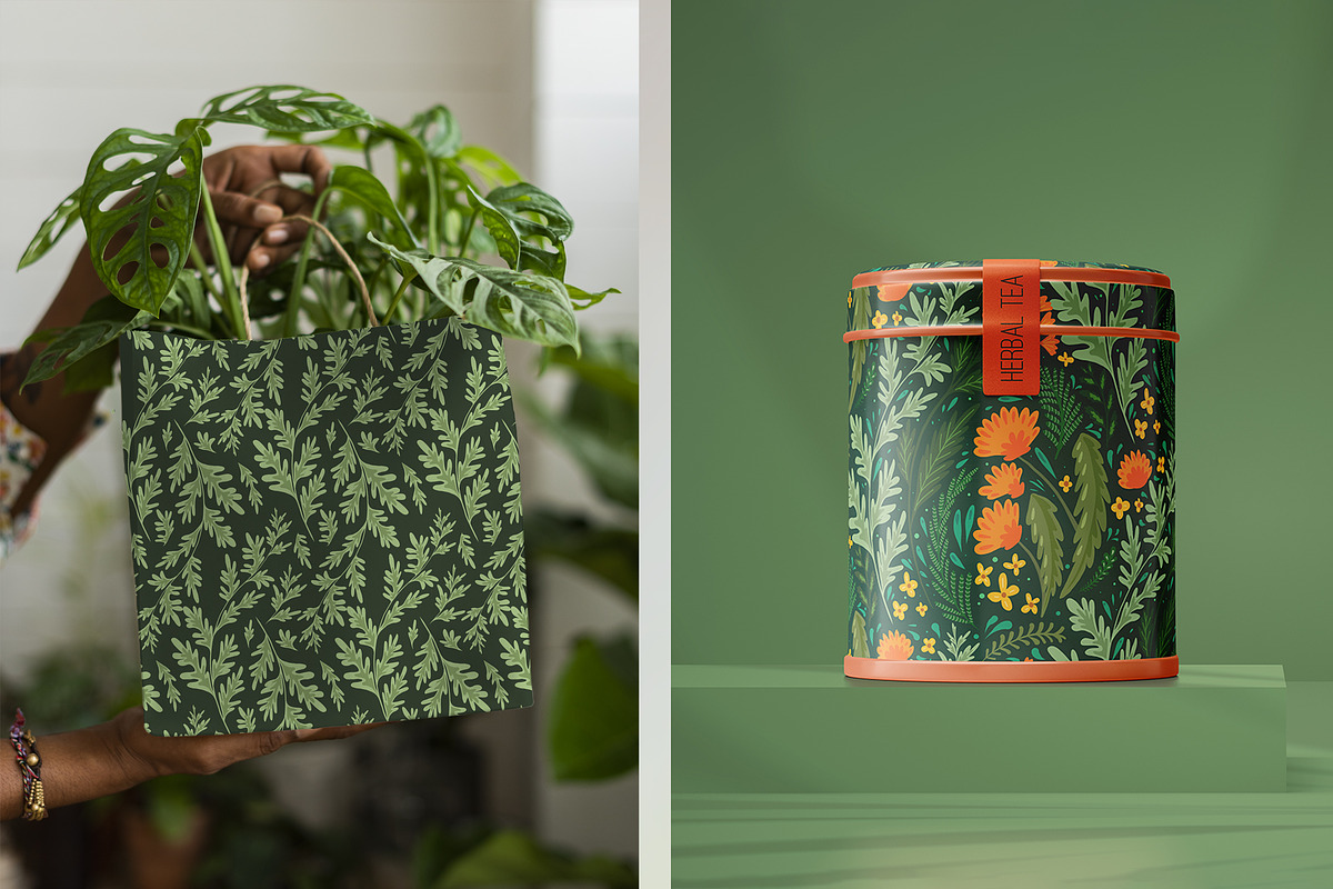 Patterns Wild herbs and flowers, a Pattern Graphic by Veleri (Photo 3 of 8)