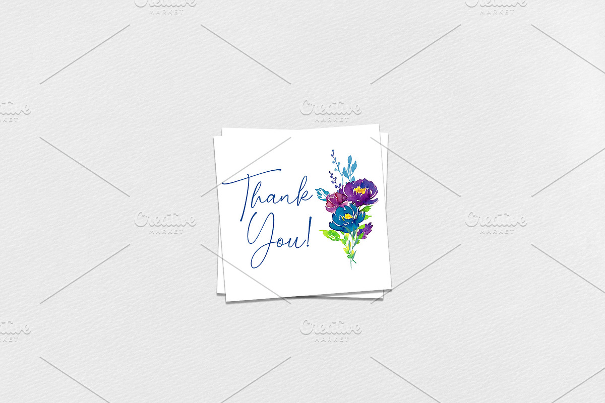 Juicy Bright Watercolor Flowers, a Decorative Illustration by GraphicsDish (Photo 4 of 4)