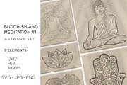 9 Buddhism, yoga, meditation, an Illustration by Bloom21Art (Thumbnail 1 of 5)