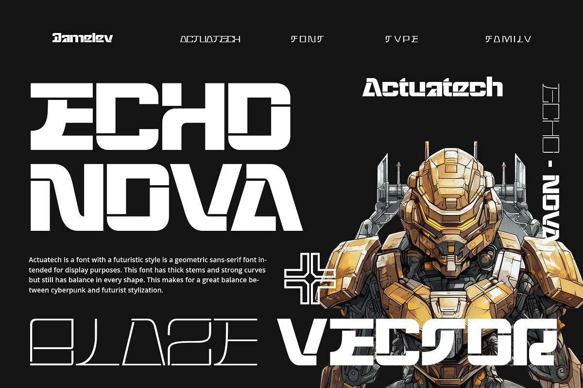 Actuatech Variable Font, a Sans Serif Font by Damelev (Photo 5 of 11)
