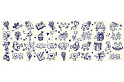 Hand Drawn Valentine Clipart Set, an Illustration by designvectx (Thumbnail 2 of 3)