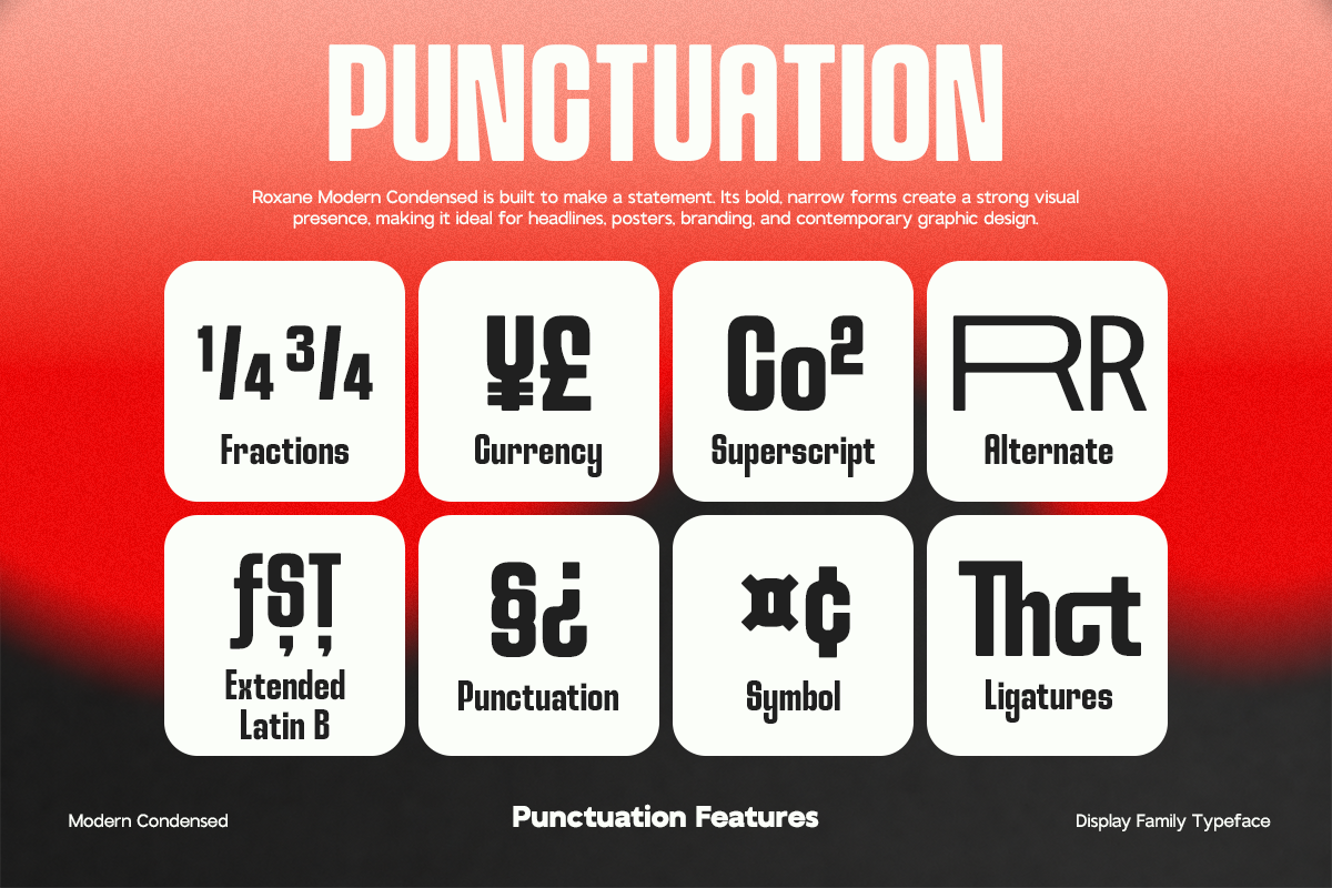 GC Roxane – Modern Display Condensed, a Sans Serif Font by Glyphonic (Photo 10 of 15)