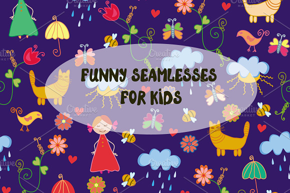 Funny Seamless Patterns For Kids
