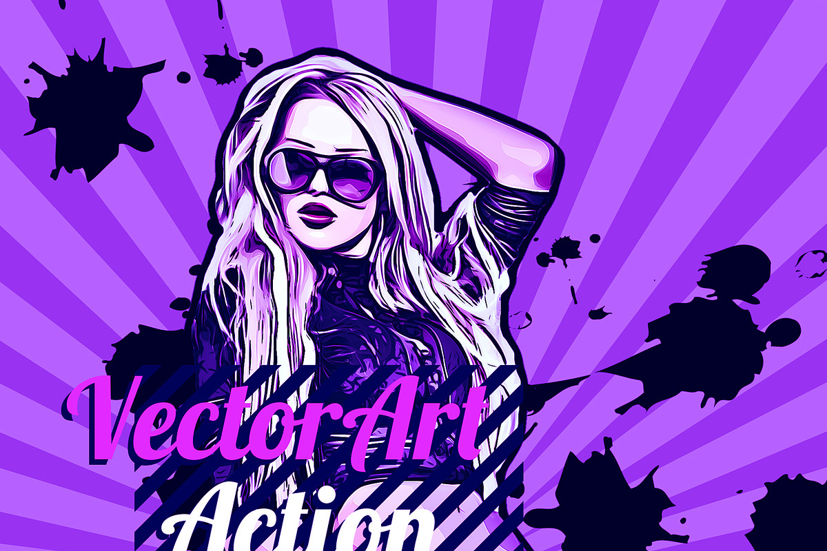 VectorArt Photoshop Action, an Action Add-On by UnicDesign