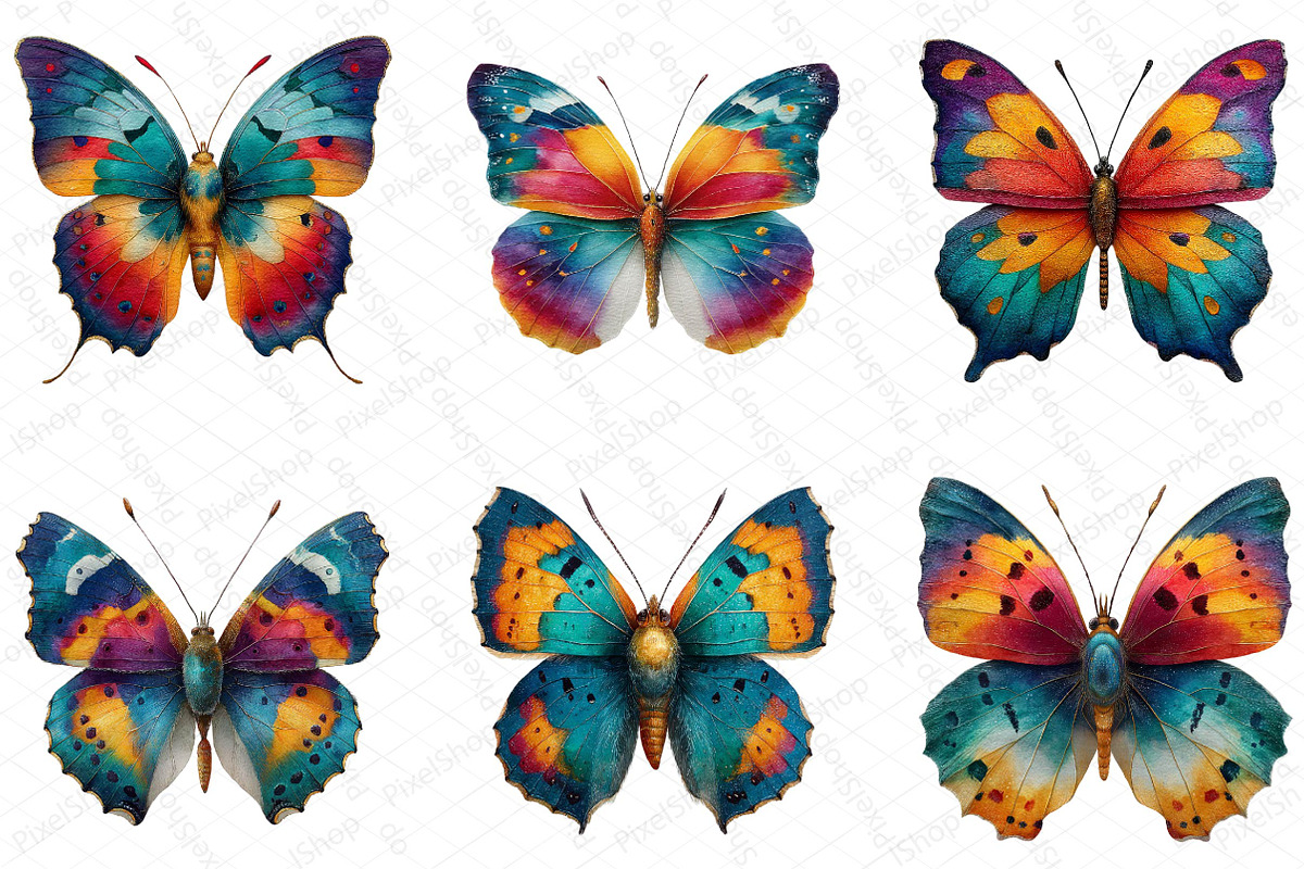 Colorful Butterfly Juneteenth Clipar, an Illustration by DreamPrint404 (Photo 5 of 5)