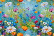 Wildflowers Artistic Patterns Set, a Pattern Graphic by LoveDesignShop (Thumbnail 5 of 6)