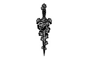 Ornamental Dagger Silhouette Bundle, an Object Illustration by Gaye Art (Thumbnail 15 of 31)