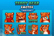 Teddy Bear Twitch emotes, an Illustration by FNR Graphics (Thumbnail 1 of 2)