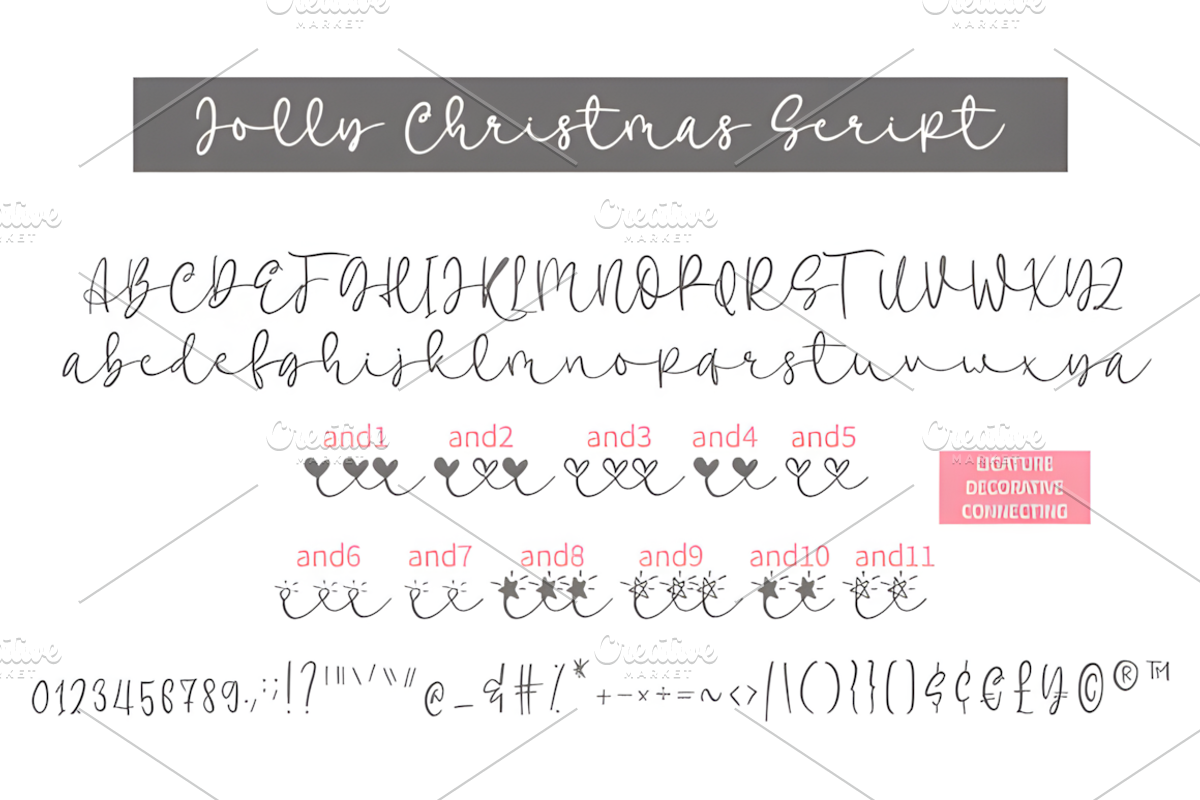 Jolly Christmas Font, a Script Font by Coco Bloom (Photo 2 of 19)