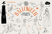 Halloween Party. Dancing Skeletons, an Object Graphic by AnMark (Thumbnail 1 of 5)