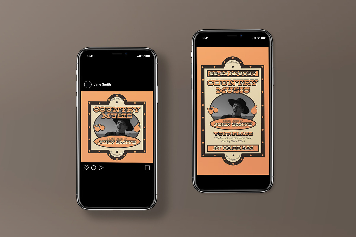 Country Music Concert Flyer Set, a Flyer Template by graphicook (Photo 3 of 3)