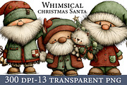 Whimsical christmas Santa clipart, an Illustration by Designworld (Thumbnail 1 of 6)