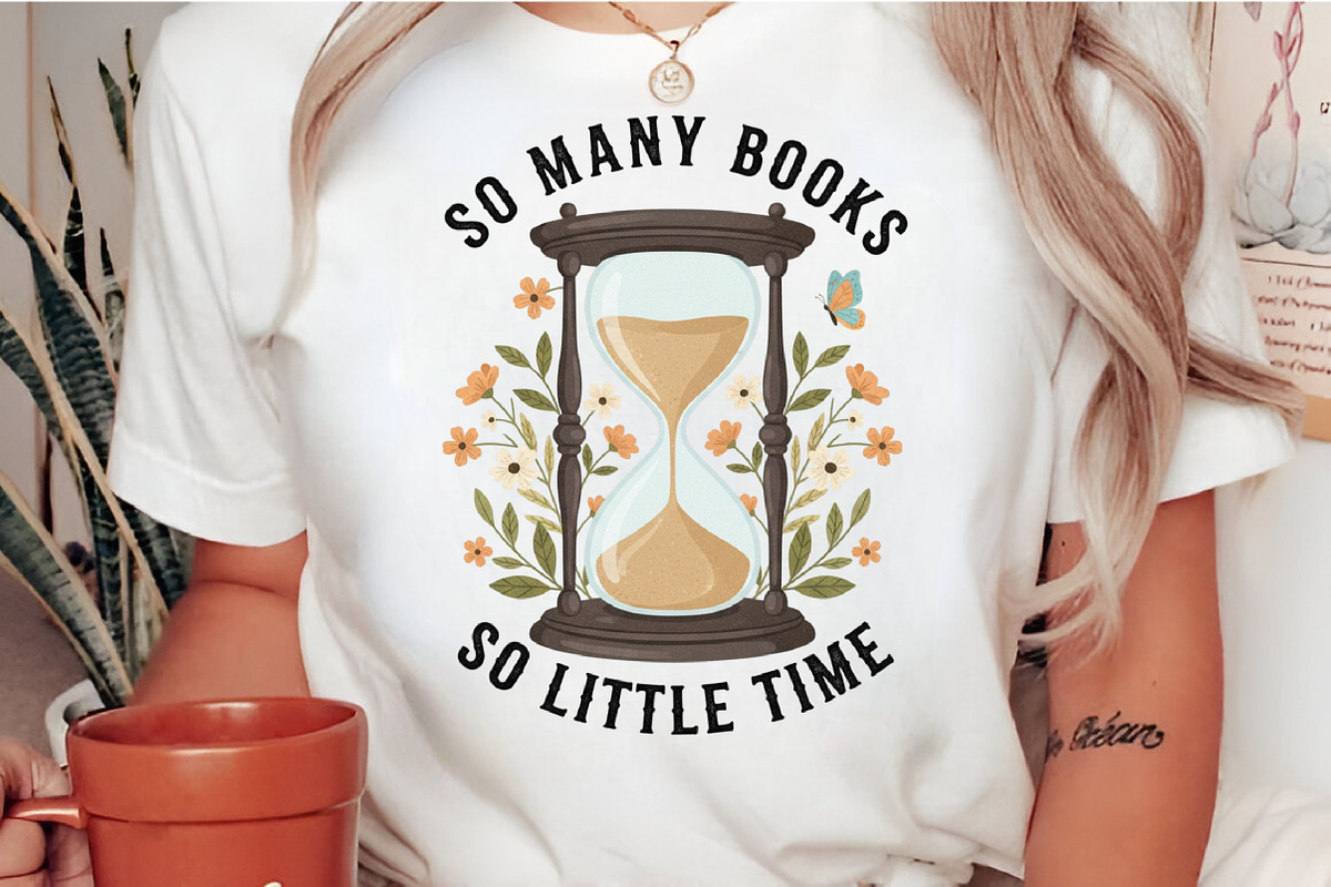 So Many Books so Little Time PNG, an Illustration by Craft Nest (Photo 2 of 6)