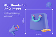 Commercially -E-Commerce 3D Icon Set, a Textures & Material 3D Model by Lumina_ui_ux202 (Thumbnail 4 of 8)