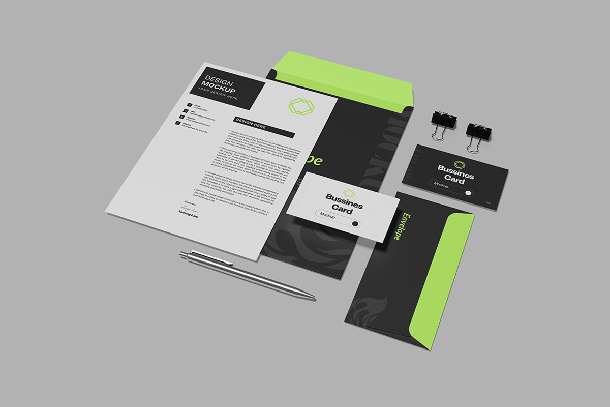 Brand Stationery Mockup, an Advertising Mockup by Pikachudesign (Photo 4 of 5)