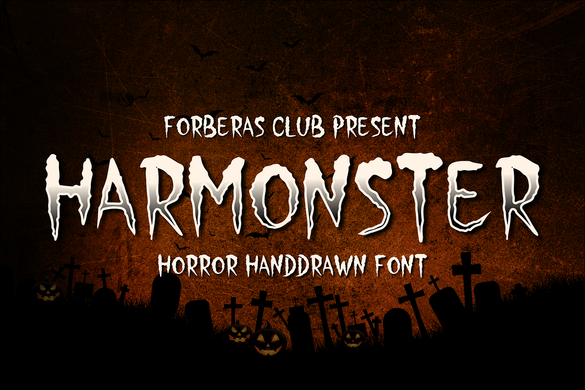Harmonster | Spooky Handwritten, a Serif Font by Forberas Club (Photo 1 of 7)
