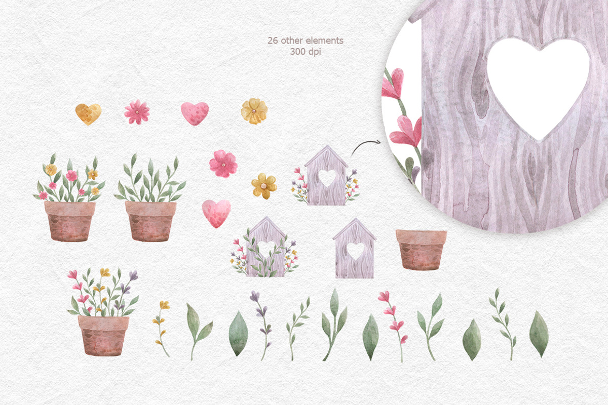 Watercolor easter clipart, an Illustration by CreativeByLu (Photo 5 of 15)