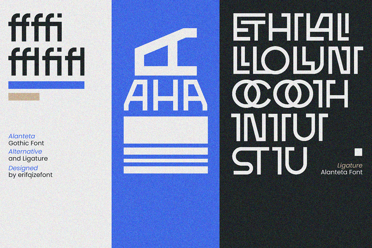 ERF Alanteta Gothic Geometric Font, a Font by Erifqizefont (Photo 3 of 15)