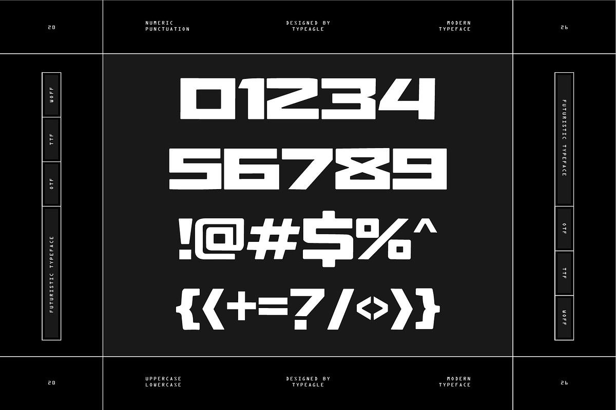 Nimbez - Futuristic Display Font, a Sans Serif Font by Typeagle (Photo 3 of 11)