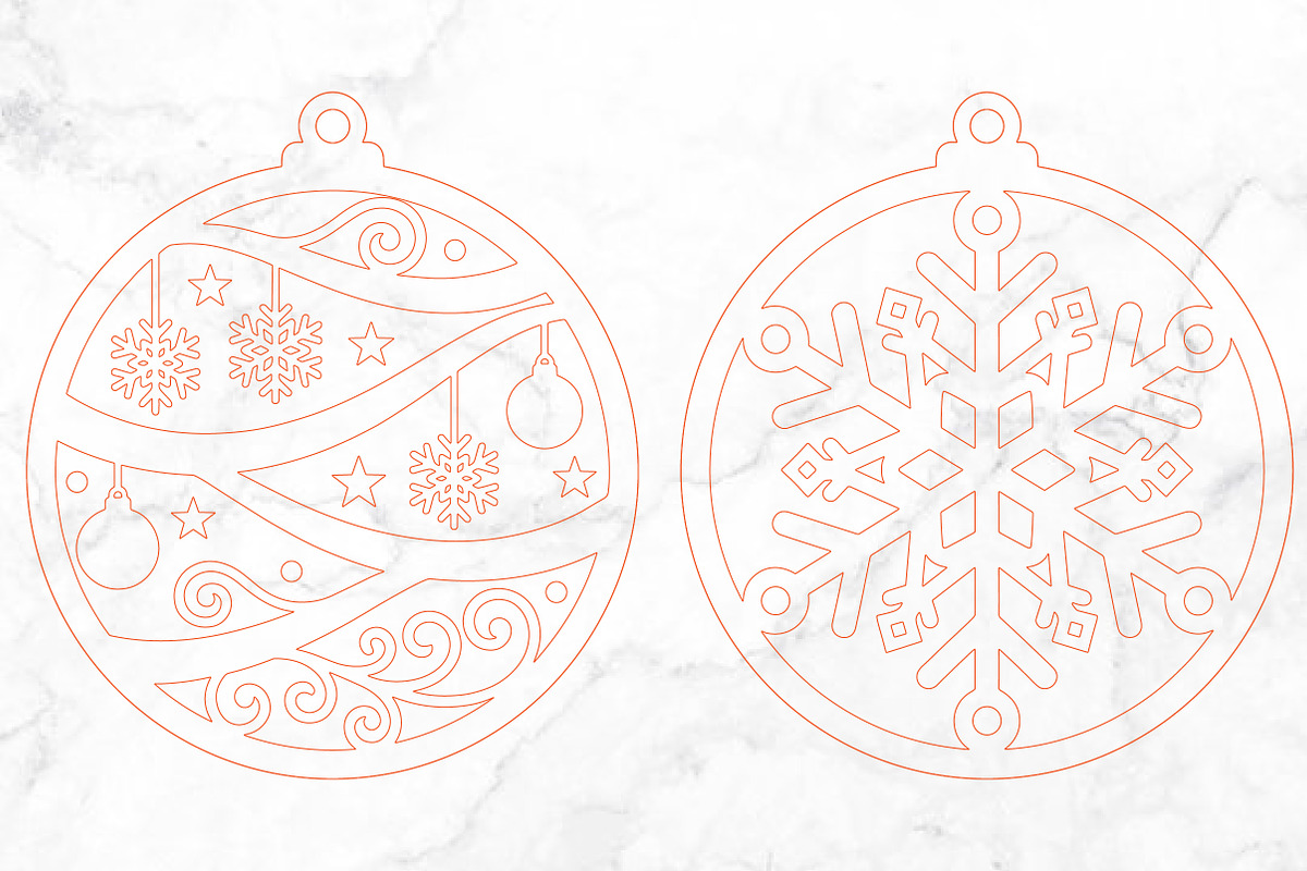 Christmas Ornament SVG Laser Cut, an Object Graphic by Rose Art (Photo 2 of 3)
