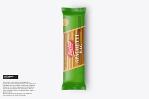 Matte Spaghetti Pasta Bag Mockup