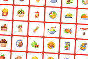 100 Food Flat Icons, an Emoji Icon by Prosymbols (Thumbnail 8 of 11)