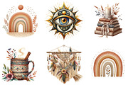 Boho Clipart Bundle PNG, an Illustration by DreamArtGraphic (Thumbnail 3 of 7)