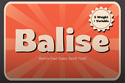Balise - Retro Vintage Font Family, a Sans Serif Font by Namela Studio (Thumbnail 1 of 9)