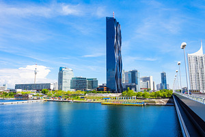 Danube modern district, Vienna, a Photo by saiko3p