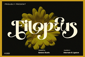 Filoptus - A Bold Modern Elegant, a Serif Font by Qweera Studio