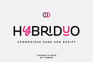 Hybriduo- Mixable Font Duo, a Sans Serif Font by Typebae