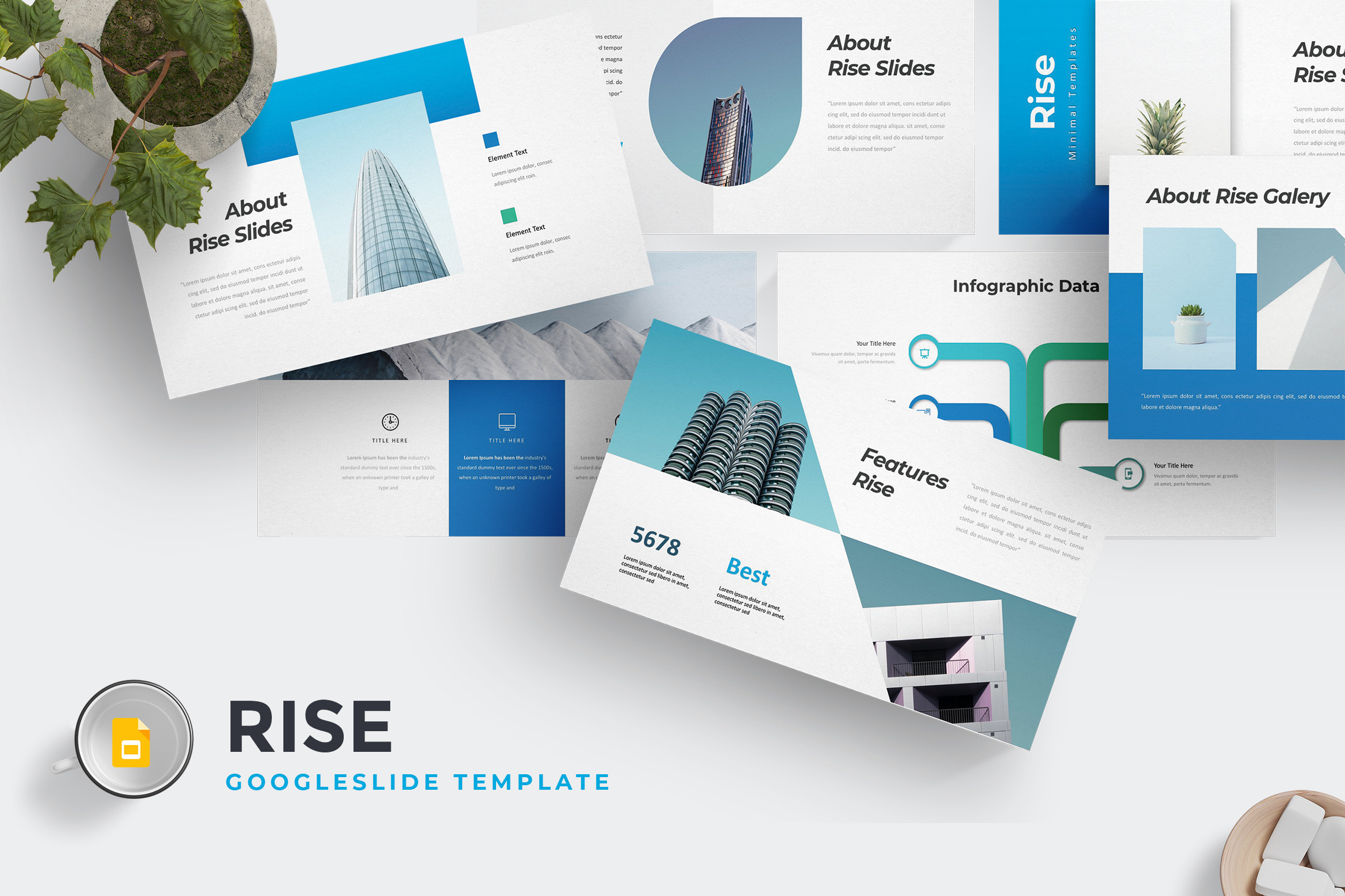 Rise - Google Slides Template, a Presentation Template by AQR Studio