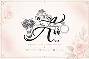 Jasmine Romantic Wedding Monogram, a Handwritten Font by Yoga Letter (Thumbnail 5 of 8)