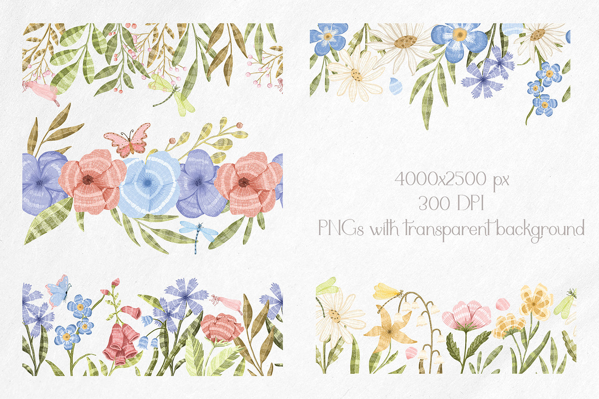Soft flowers graphic collection, a Decorative Illustration by Yelloo Fish (Photo 10 of 16)