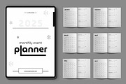 Monthly Event Planner, a Stationery Template by ContestDesign (Thumbnail 1 of 4)