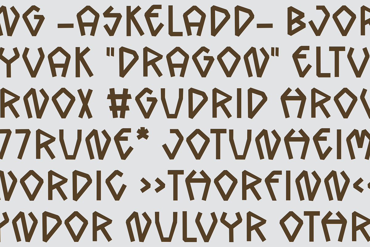KRONKELD – Nordic Inspired Font, a Symbol Font by TypeTasty Font (Photo 8 of 10)