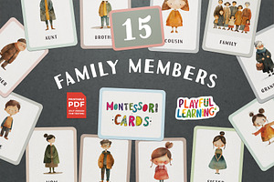 Family Members Montessori Cards