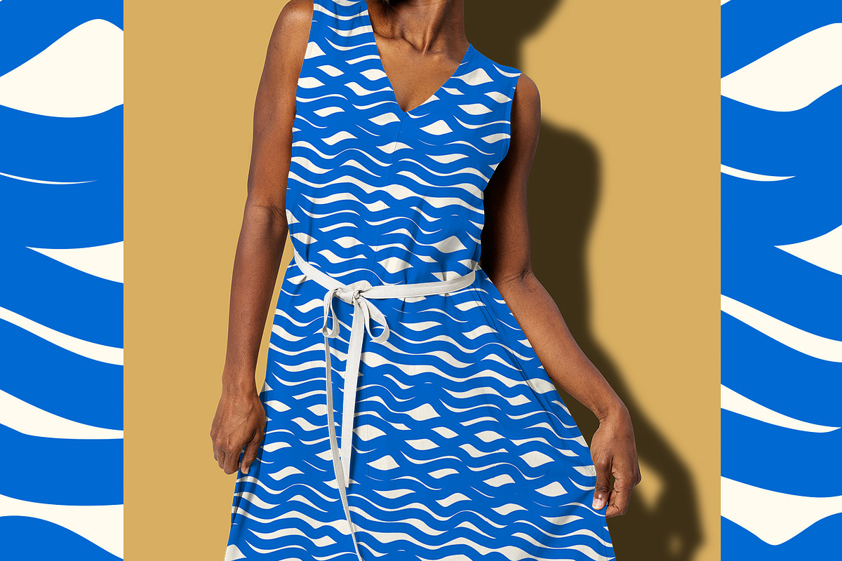 Marine Waves, a Pattern Graphic by MalyskaStudio (Photo 5 of 12)