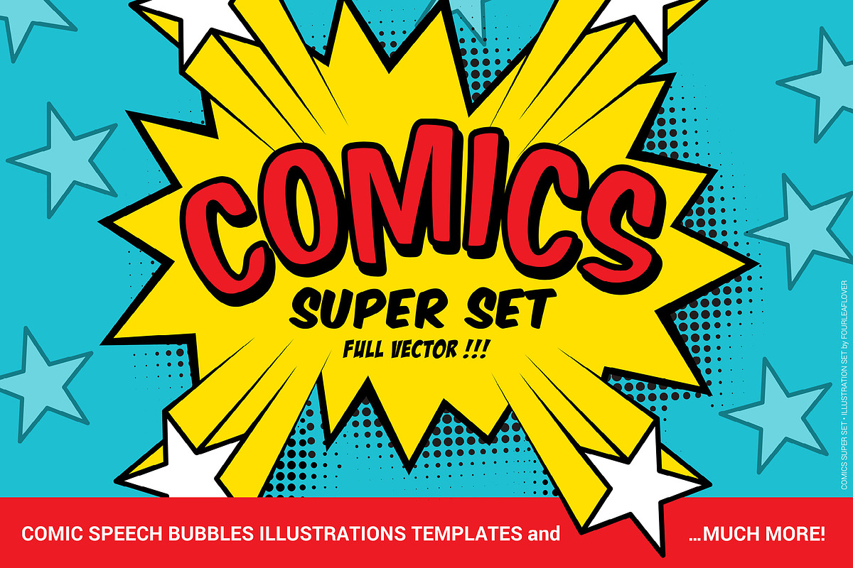 Comic Elements Vector HUGE Set!, an Illustration by FourLeafLover