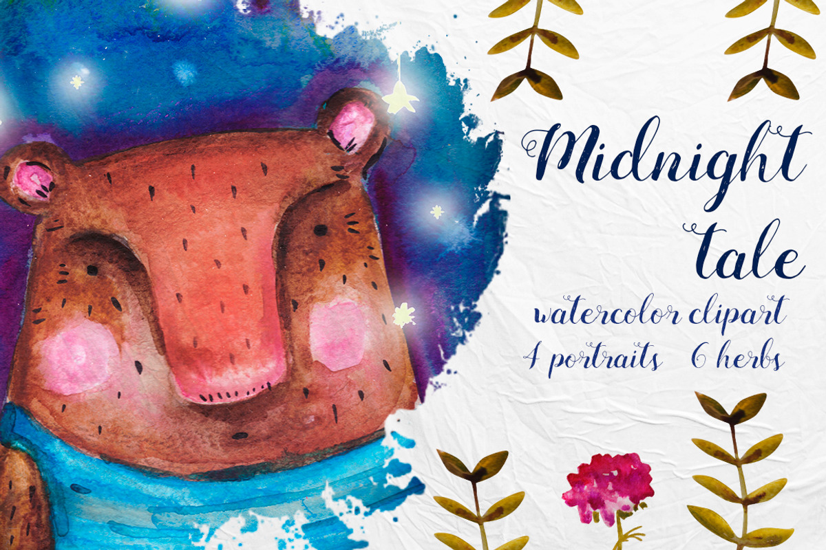 Midnight tale watercolor set, an Illustration by Kotozoid (Photo 1 of 6)