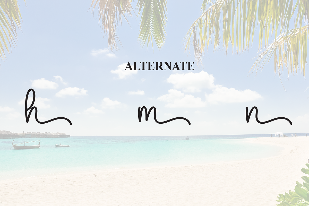 Beach | Script Font, a Handwritten Font by Scratchones (Photo 8 of 9)