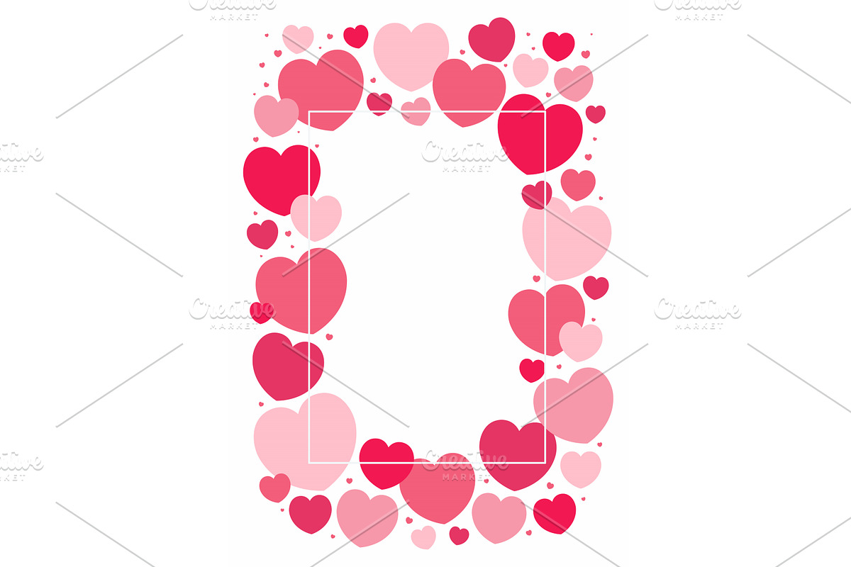 Red, pink hearts Valentines day, an Illustration by sceptical cactus