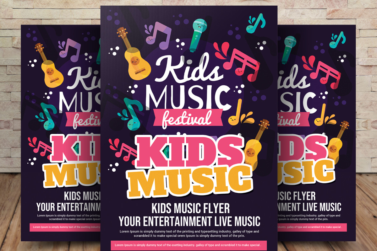 Kids Music Festival Flyer / Poster, a Flyer Template by graphicforest