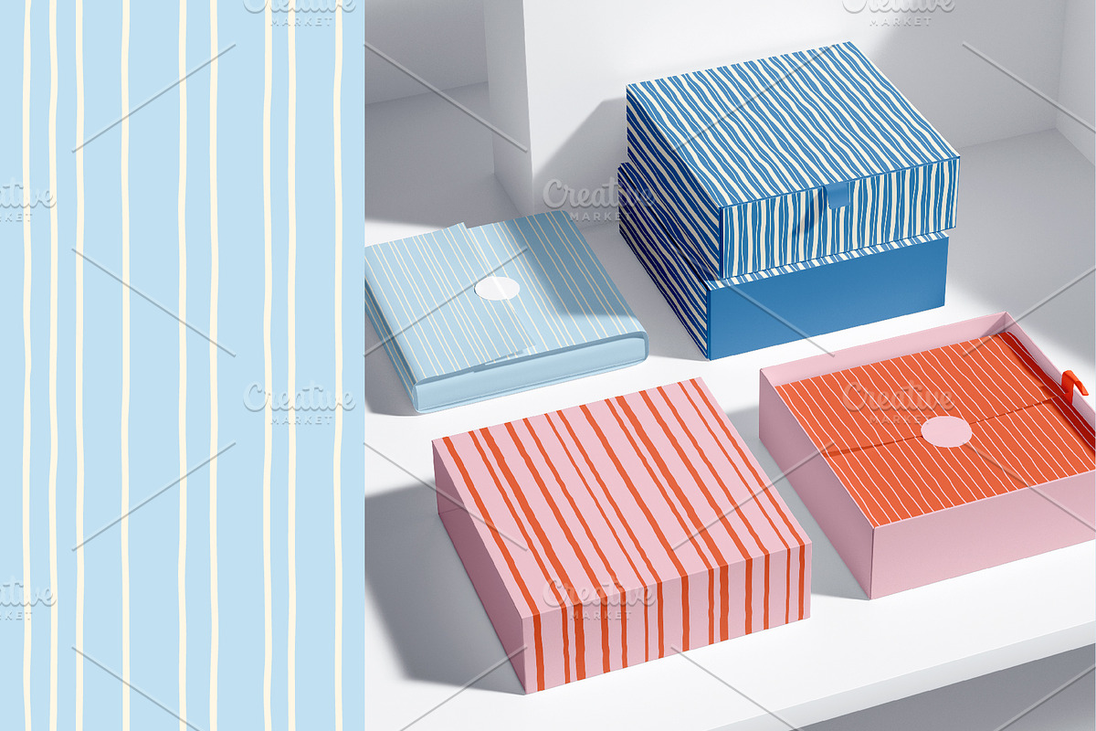 Hand-Drawn Stripe Pattern Set, a Pattern Graphic by Maryia's Store (Photo 4 of 14)