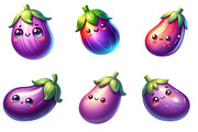 Eggplant Watercolor Clipart., a Graphic by CitraGraphics (Thumbnail 3 of 3)