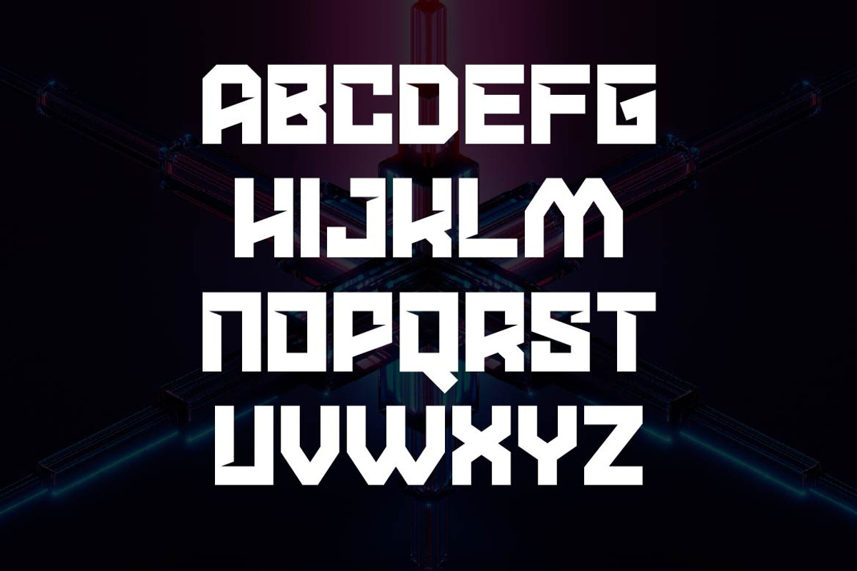 Robinsen – Bold Tech Display Font, a Sans Serif Font by Artiveko (Photo 3 of 7)