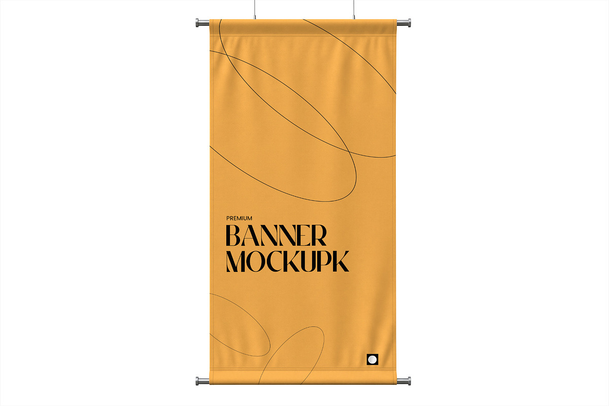 Hanging Flag or Banner Mockup, an Advertising Mockup by Templeste