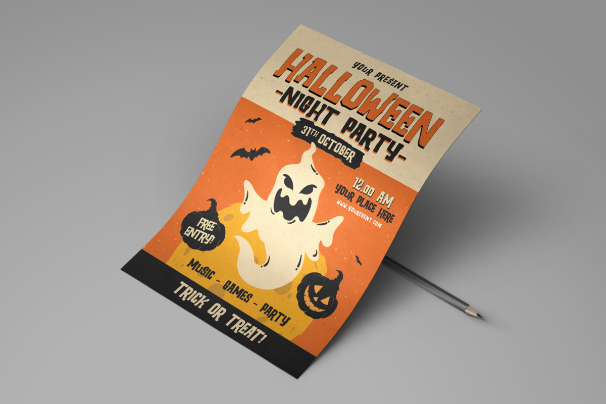 Halloween Party Flyer Set, a Flyer Template by monogrph (Photo 2 of 4)